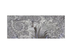 Stylish glass backsplash - Photo glass upstand w/wo magnetic properties - Decorative Surfaces Series: Silver waves