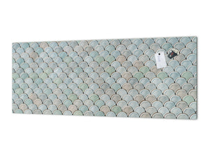 Wide format Wall panel - Design backsplash BBS21: Textures and tiles 2 Series: Abstract fish scales