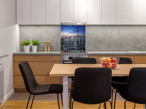 Glasrückwand mit atemberaubendem Aufdruck – Küchenwandpaneele aus gehärtetem Glas BS25 Serie Städte:  City Panorama 9