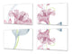 Lot de planches à découper – Lot de quatre planches à découper antidérapantes ; MD06 Série de fleurs:Fleurs de lys design