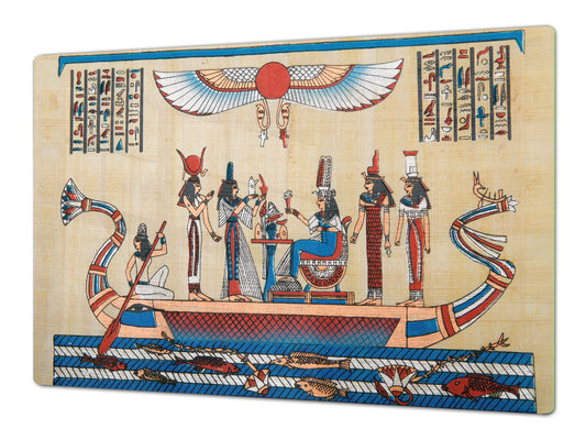 HUGE TEMPERED GLASS COOKTOP COVER - Egyptian Series DD15 Egyptian figures 2