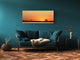 Modern Glass Picture 125x50 cm (49.21” x 19.69”) –   Sunset 1
