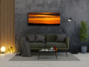 Modern Glass Picture 125x50 cm (49.21” x 19.69”) – Sunset 3