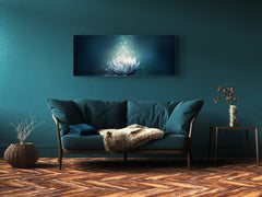 Cuadro de cristal moderno 125x50 cm (49,21 "x 19,69") - Flor 2