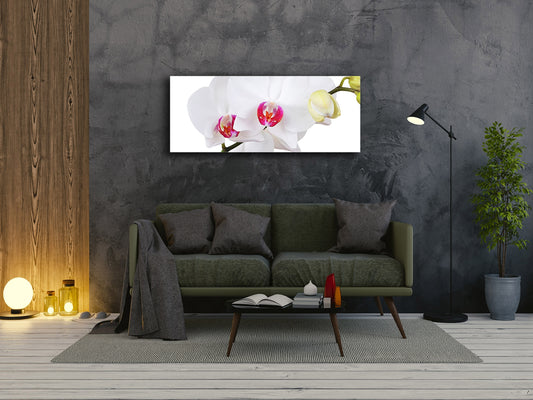 Modern Glass Picture 125x50 cm (49.21” x 19.69”) –   Flower 3