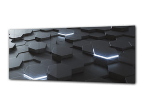 Cuadro de cristal moderno 125x50 cm (49,21 "x 19,69") - Diseño 2