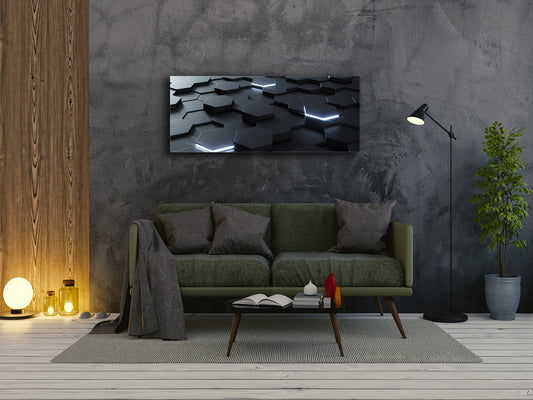 Cuadro de cristal moderno 125x50 cm (49,21 "x 19,69") - Diseño 2