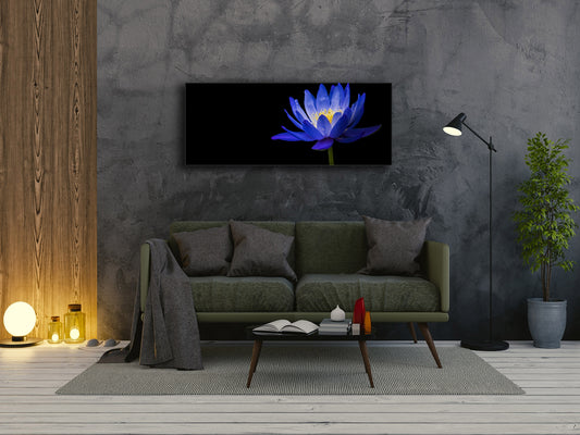 Modern Glass Picture 125x50 cm (49.21” x 19.69”) – Flower 1