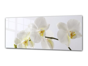 Tableau moderne en verre 125x50 cm (49,21 "x 19,69") - Fleur 5