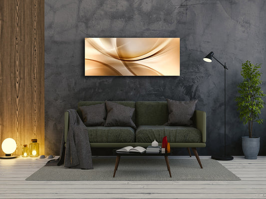 Cuadro de cristal moderno 125x50 cm (49,21 "x 19,69") - Arte abstracto. 2