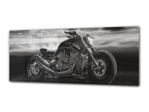 Modernes Glasbild 125 x 50 cm –  Motorrad 1