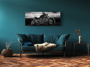 Modern Glass Picture 125x50 cm (49.21” x 19.69”) –   Motorcycle 1