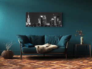 Modern Glass Picture 125x50 cm (49.21” x 19.69”) –   City by night 3