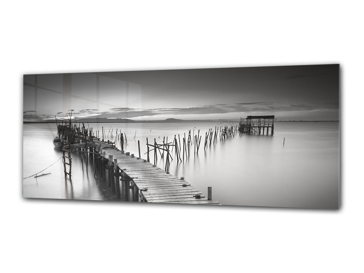 Cuadro de cristal moderno 125x50 cm (49,21 "x 19,69") - Muelle 1