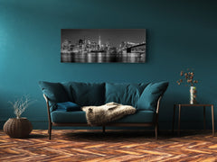 Cuadro de cristal moderno 125x50 cm (49,21 "x 19,69") - Ciudad por la noche 2