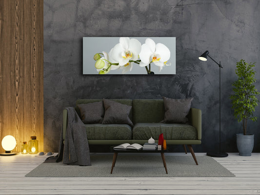 Cuadro de cristal moderno 125x50 cm (49,21 "x 19,69") - Flor 6