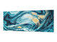 Glass backsplash w/ and w/o metal sheet backing with magnetic properties: Ocean briefing art 3
