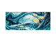 Glass backsplash w/ and w/o metal sheet backing with magnetic properties: Ocean briefing art 3