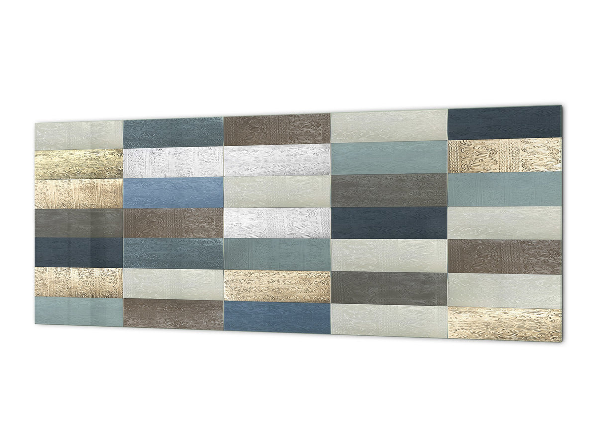 Glass splashback with metal backing - Kitchen glass panel: Metal  Decor