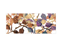 Glass splashback with metal backing - Kitchen glass panel: Spring branch of birch