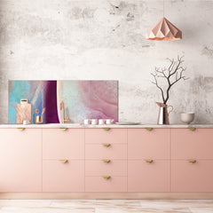 Stunning glass wall art - Wide format  backsplash with magnetic properties:  Deserts of Africa- aerial view