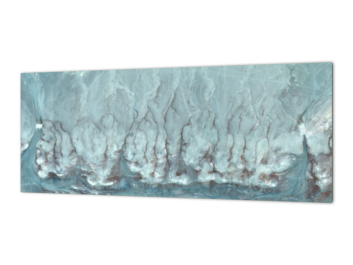 Stunning glass wall art - Wide format  backsplash with magnetic properties:  Abstract expressionism