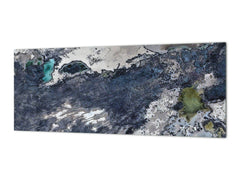 Toughened printed glass backsplash - Wideformat steel coated wall glass splashback:  The plague of the advancing century