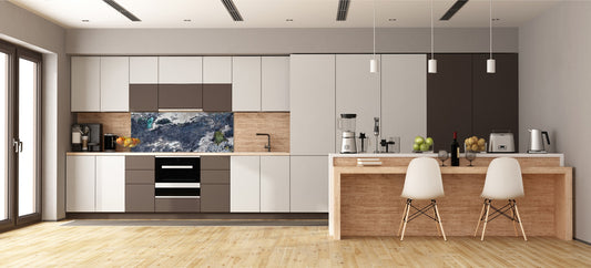 Toughened printed glass backsplash - Wideformat steel coated wall glass splashback:  The plague of the advancing century