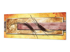 Stunning glass wall art - Wide format  backsplash with magnetic properties:  Contemp art