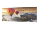 Stunning glass wall art - Wide format  backsplash with magnetic properties:   Air balloons Mount Bromo