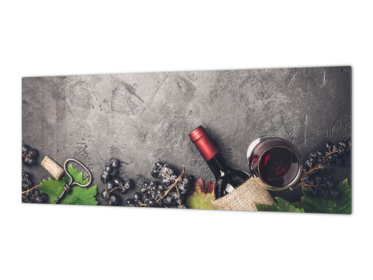 Wide format Wall panel with magnetic and non-magnetic metal sheet backing: Wine on  rustic frame