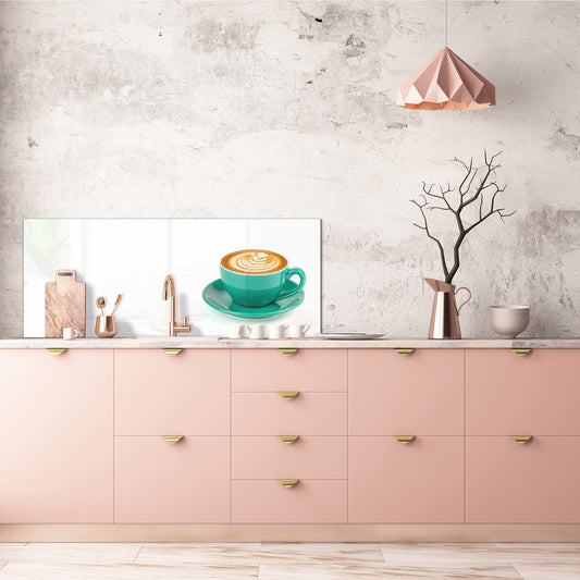 Wide format Wall panel with magnetic and non-magnetic metal sheet backing: Latte coffee  art