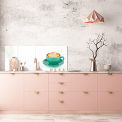 Wide format Wall panel with magnetic and non-magnetic metal sheet backing: Latte coffee  art