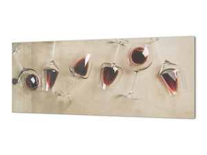 Wide format Wall panel with magnetic and non-magnetic metal sheet backing: Flat wine composition