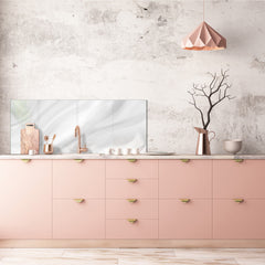 Tempered Glass magnetic and non magnetic splashback in wide-format: White silk