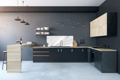 Tempered Glass magnetic and non magnetic splashback in wide-format: White silk