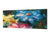 Glass kitchen panel with and w/o stainless steel back-coating: Flowers paintings monet 2