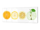Glass kitchen panel with and w/o stainless steel back-coating: Fruit slices 2