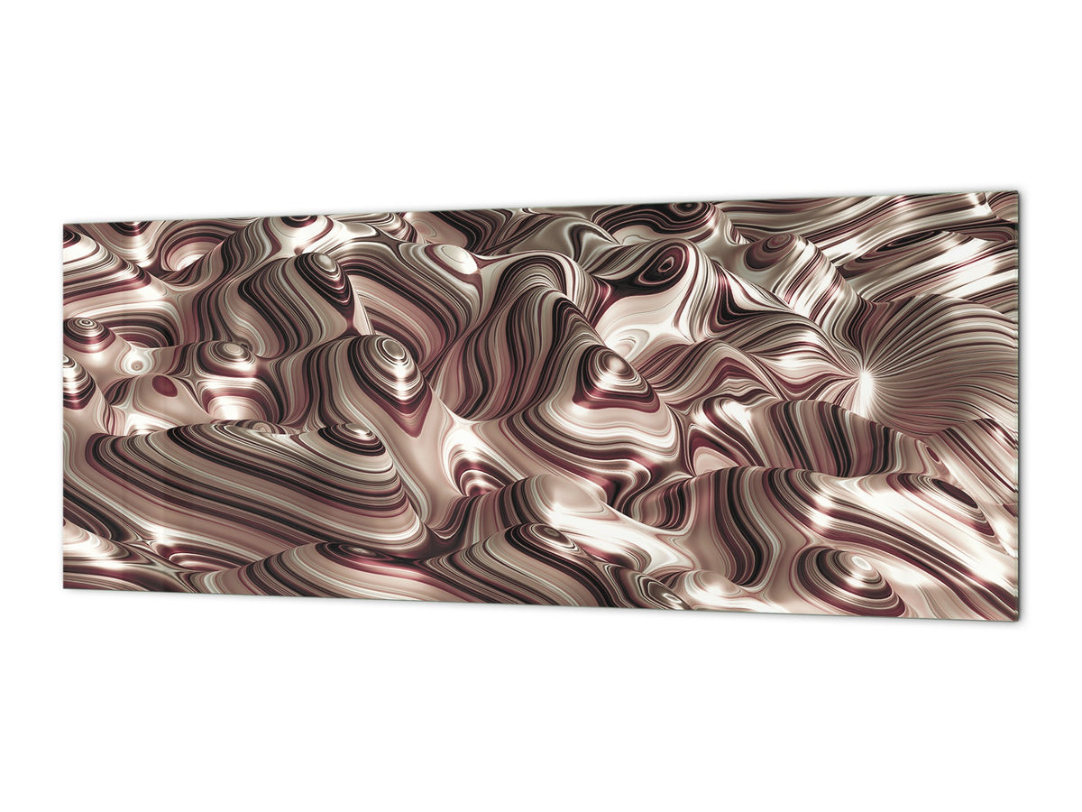 Glass kitchen panel with and w/o stainless steel back-coating: Luxury 3d illustration