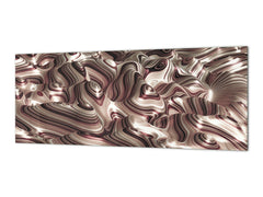 Glass kitchen panel with and w/o stainless steel back-coating: Luxury 3d illustration