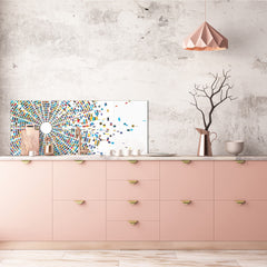 Glass backsplash w/ and w/o metal sheet backing with magnetic properties:   DNA Infographic