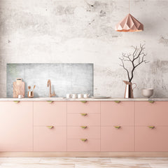 Glass kitchen panel with and w/o stainless steel back-coating: Cotton grunge gray