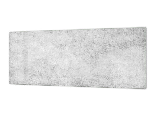 Glass kitchen panel with and w/o stainless steel back-coating: Artistic cotton grunge gray