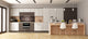 Large format horizontal backsplash - magnetic and non magnetic tempered glass: Coffee chalk  concept