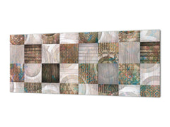 Glass splashback with metal backing in wide format - Kitchen tempered glass panel: Home deco