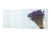 Wide-format tempered glass kitchen wall panel with metal backing - and without: Oil and lavender