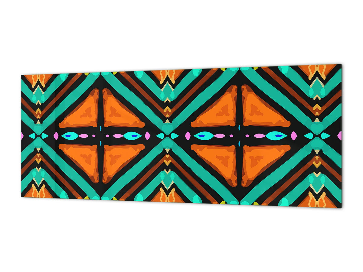 Toughened printed glass backsplash - Wideformat steel coated wall glass splashback: Tile Bright Rustic Flower