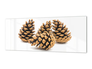 Wide format Wall panel with magnetic and non-magnetic metal sheet backing: Cones on a white