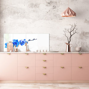 Wide format Wall panel with magnetic and non-magnetic metal sheet backing: Blue orchid