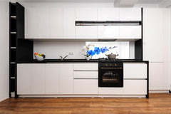 Wide format Wall panel with magnetic and non-magnetic metal sheet backing: Blue orchid